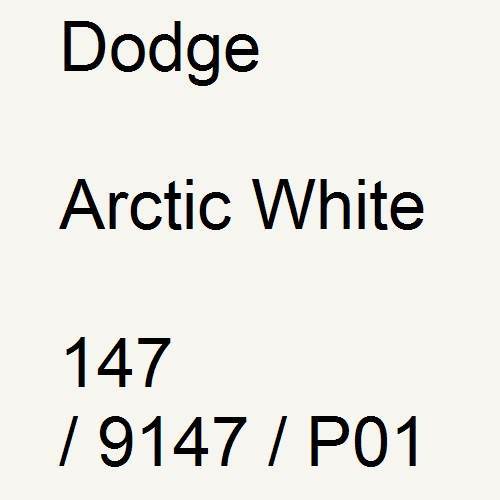 Dodge, Arctic White, 147 / 9147 / P01.